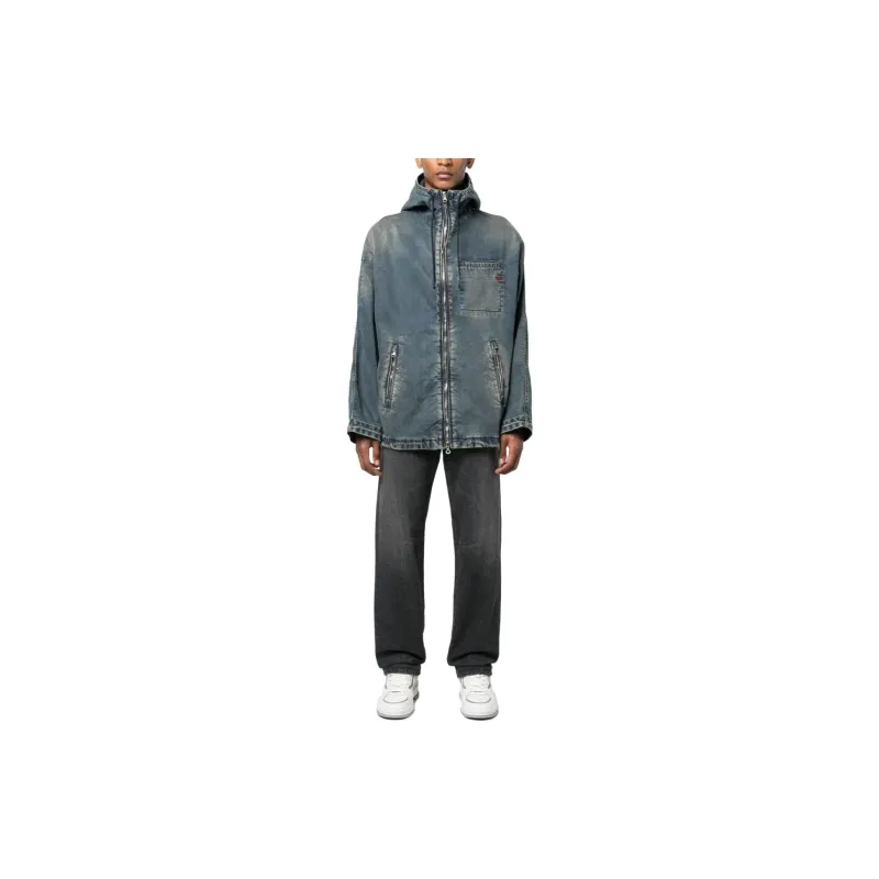 DIESEL D Hennes Jogg Hooded Denim Jacket-1