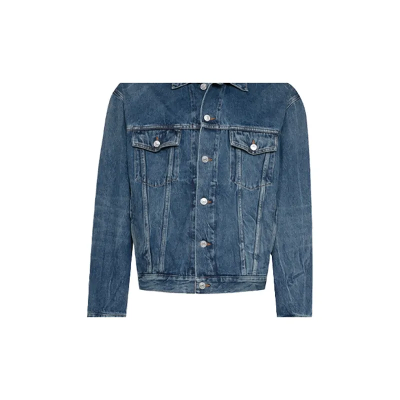 Balenciaga Denim Jacket Regular Fit Unisex Blue-6