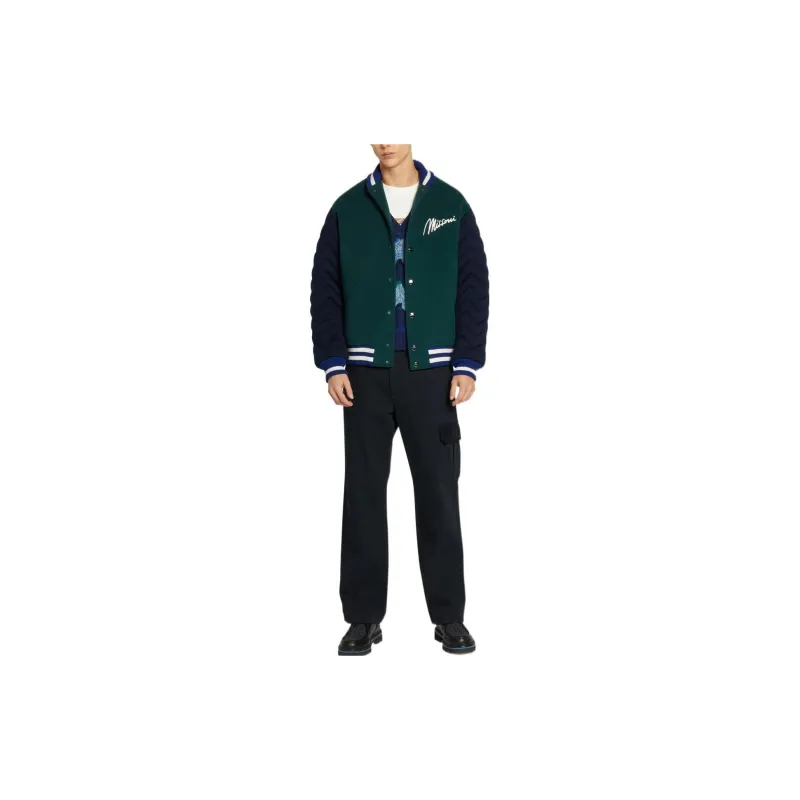 MISSONI Logo Embroidered Snapped Bomber Jacket-1