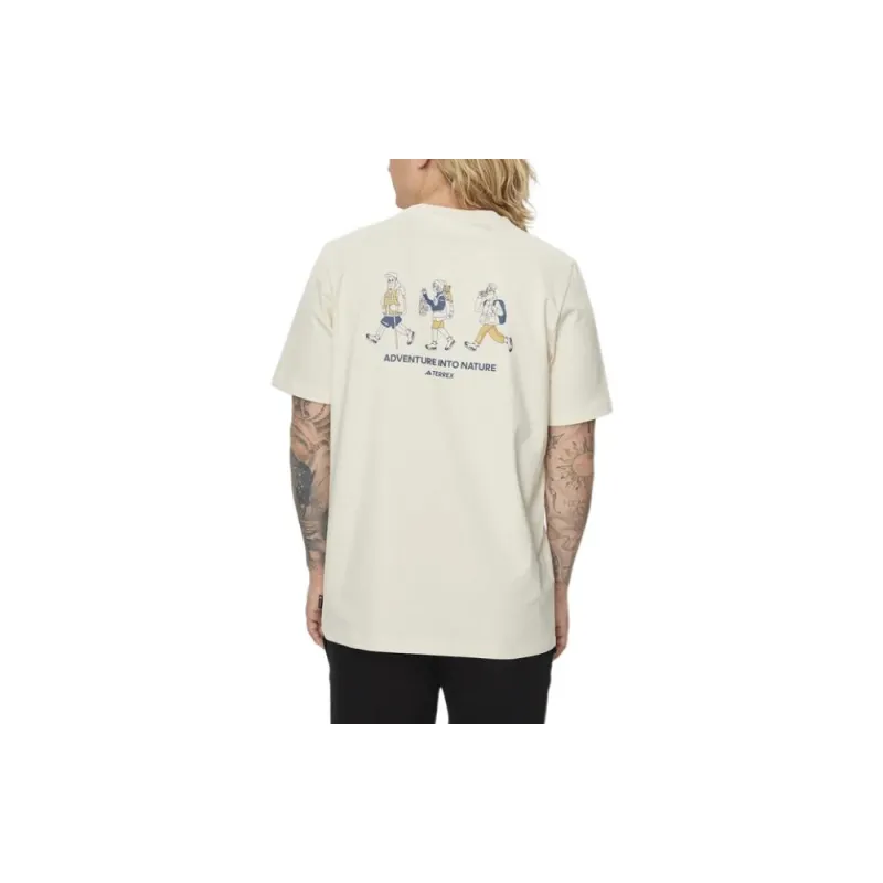 Adidas T Shirts Men Beige-5