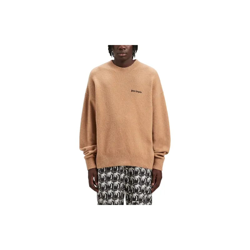 PALM ANGELS Logo embroidered Wool blend Jumper-3