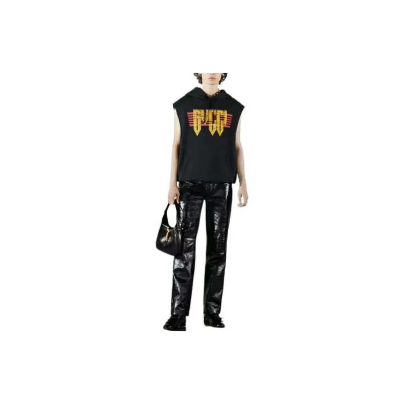 GUCCI Cotton Jersey Sleeveless Sweatshirt-1
