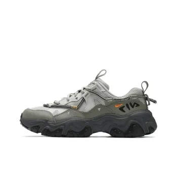 FILA FLUID 5 Anti Slip Wear Resistant Low Top Running Shoes Men's Gray Green