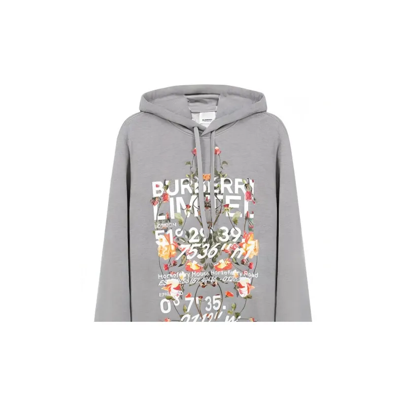 Burberry Floral Montage Print Hoodie-5