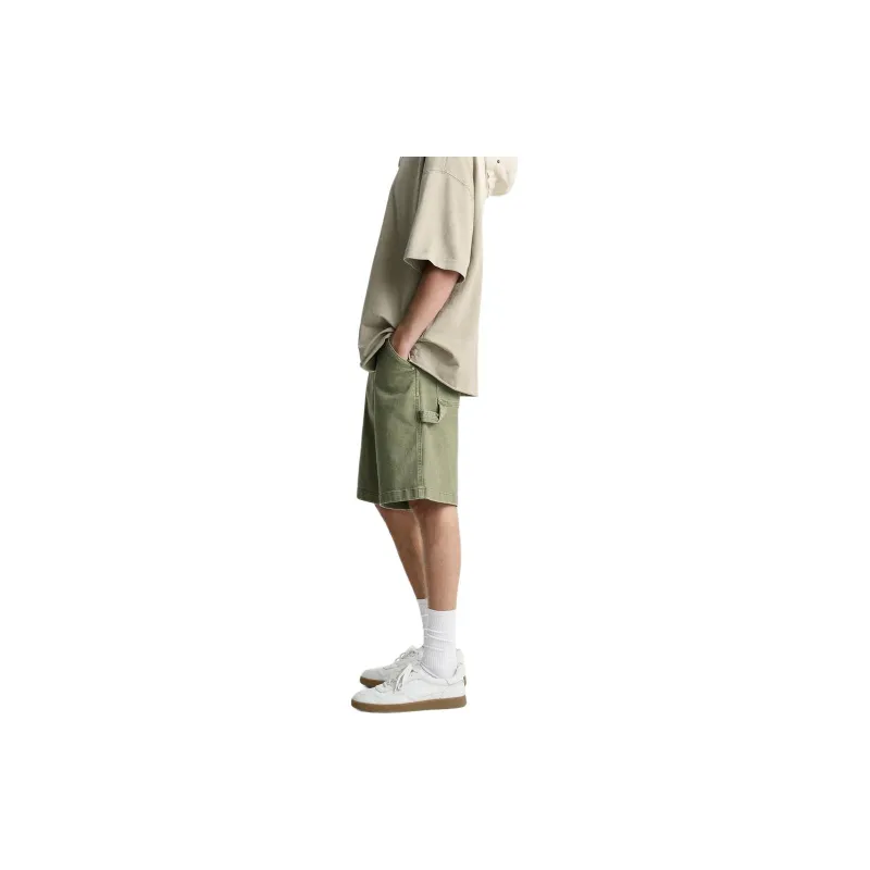 ZARA Denim Shorts Men Khaki-4