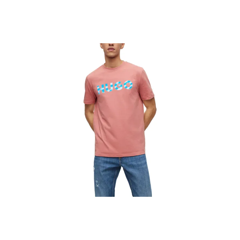 HUGO BOSS T Shirts Men Orange Pink-2