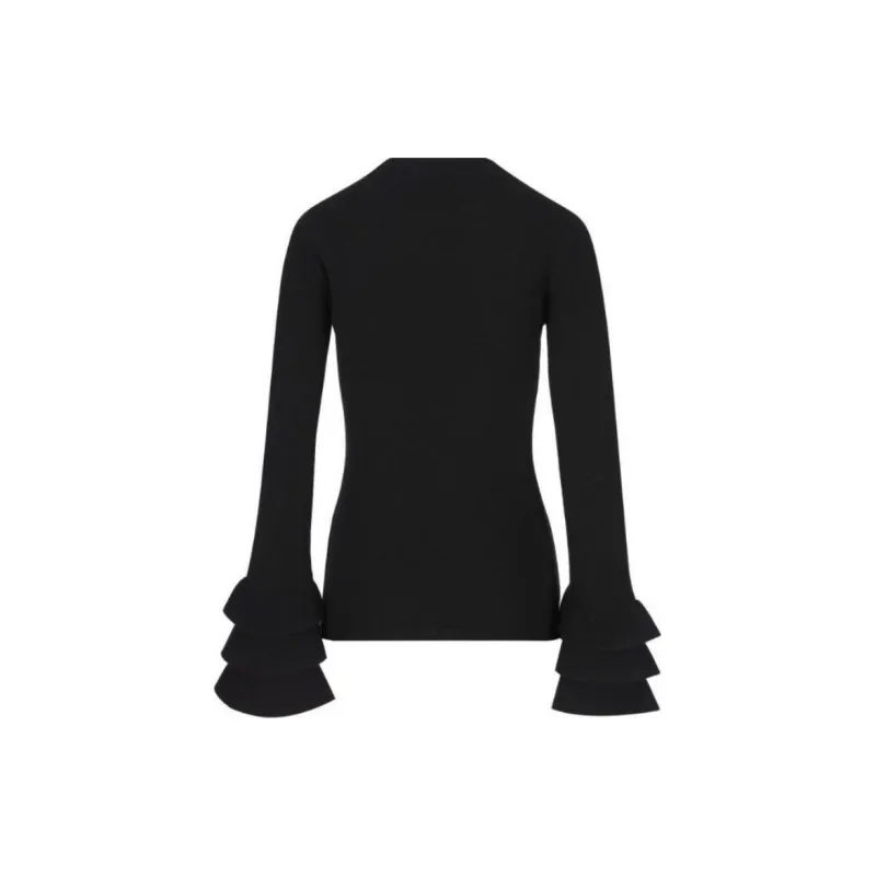 Valentino Ruffle Detailed Crewneck Jumper-1