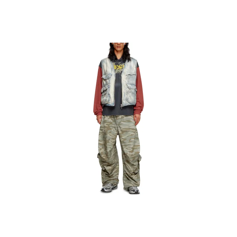DIESEL T Boxt LS Hood Dirty Effect Hoodie-1