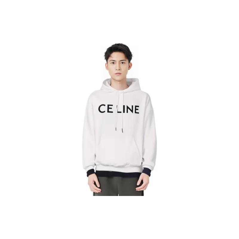 CELINE Sweatshirts Men White-3