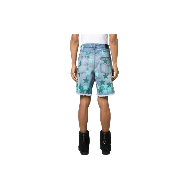 AMIRI Chemist Star Denim Shorts-1