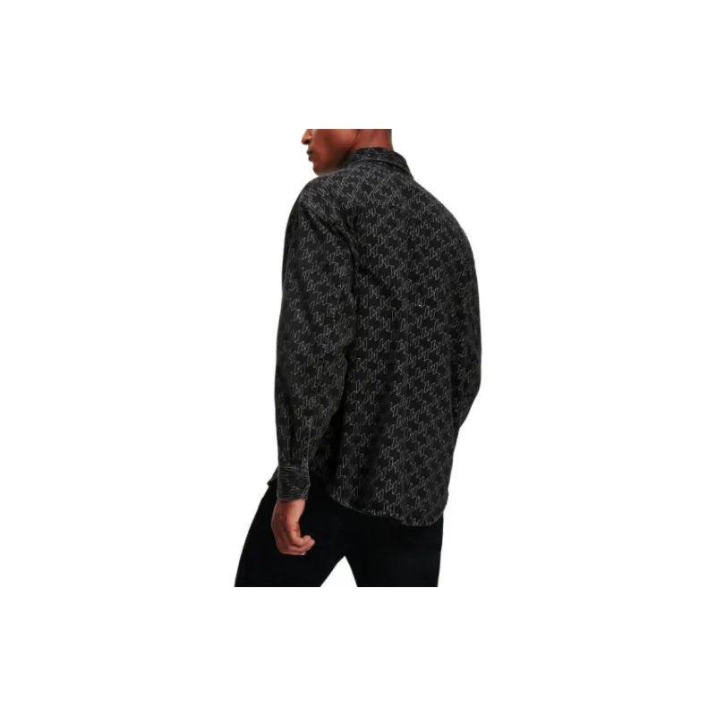 KARL LAGERFELD SS24 Denim Jacket Men's Black-2