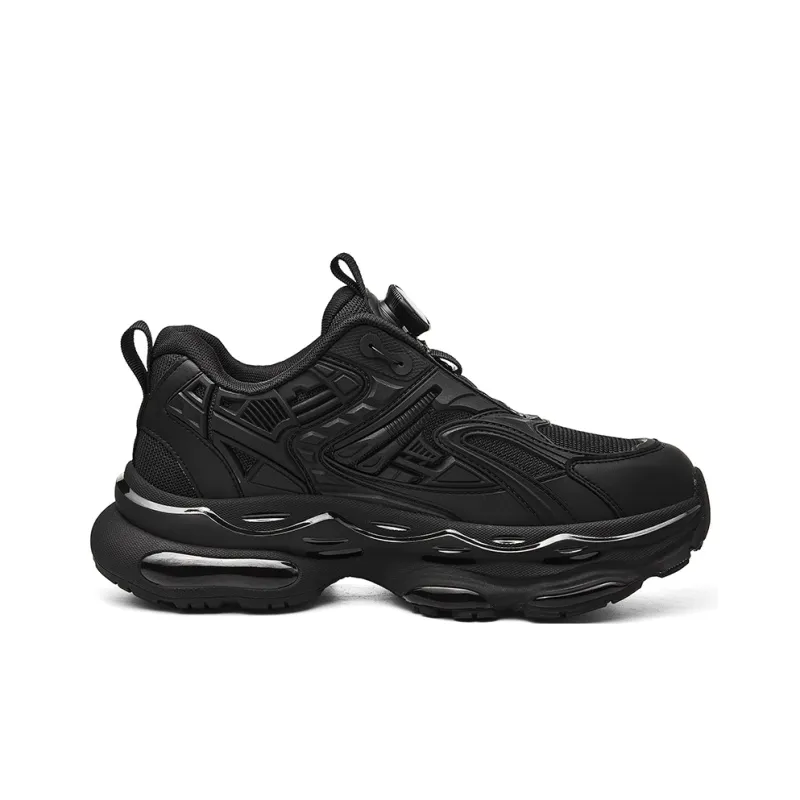 JEEP SPIRIT Cushioned Anti-Slip Wear-Resistant Breathable Lightweight Low-Top Chunky Sneakers Men's Graphite Black-9