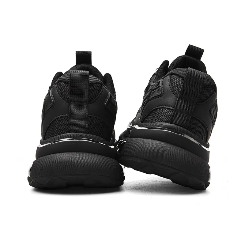 JEEP SPIRIT Cushioned Anti-Slip Wear-Resistant Breathable Lightweight Low-Top Chunky Sneakers Men's Graphite Black-12