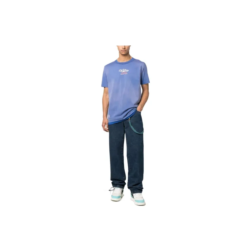 OFF WHITE T Shirts Men Blue-2