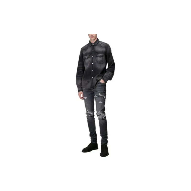 AMIRI Camo Applique Denim Shirt-1
