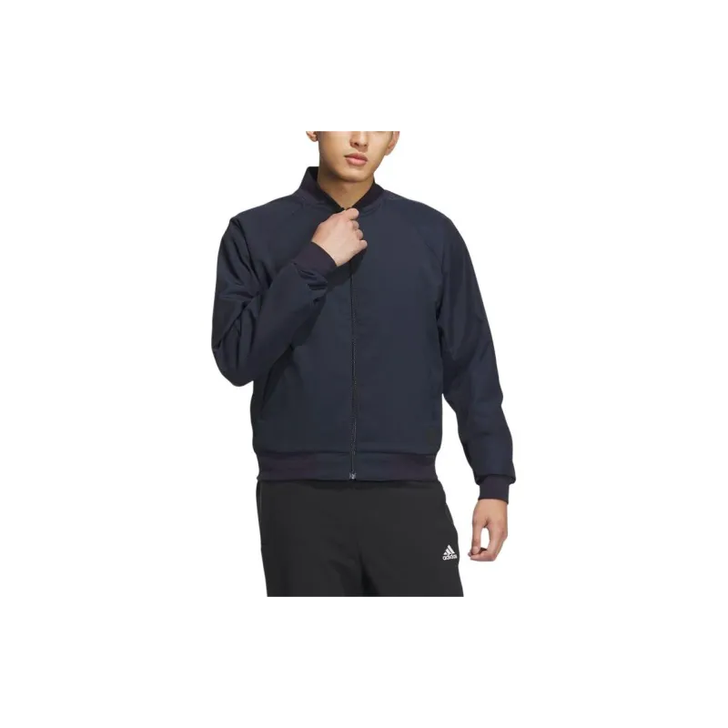Adidas Conventional Pattern Fabric Mixed Pilot Jacket Jackets Coats Men's Dark Blue-1