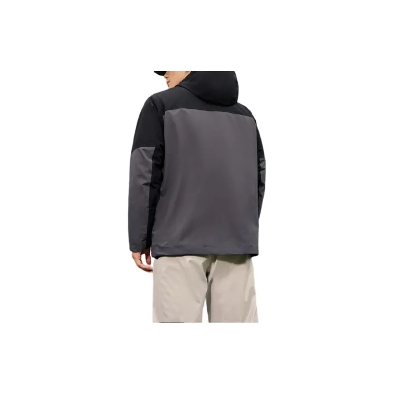 361° Water Resistant Warm Water Repellent Windproof Breathable Windbreaker Jacket Unisex Meteorite Gray/Super Black-3