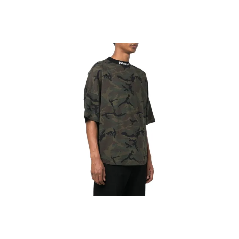 PALM ANGELS Camo Classic Logo Over T shirt-3