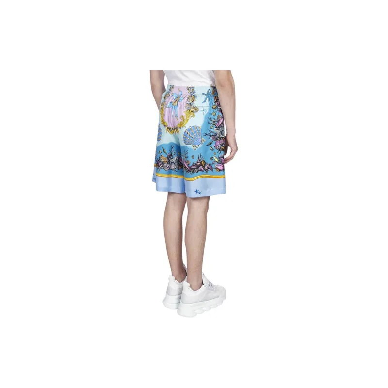 VERSACE Trésor De La Mer Print Silk Shorts-4