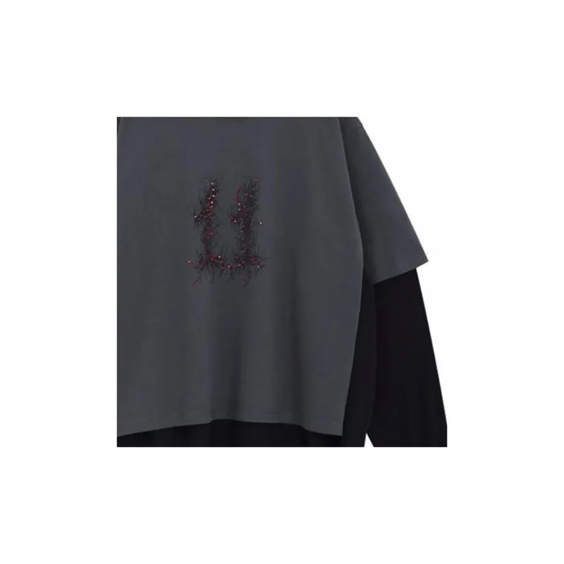 WE11DONE SS24 T Shirt Unisex Gray-2