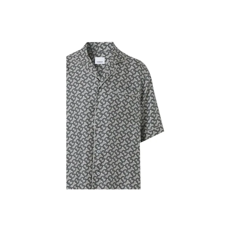Burberry Tb Monogram Print Silk Shirt-5