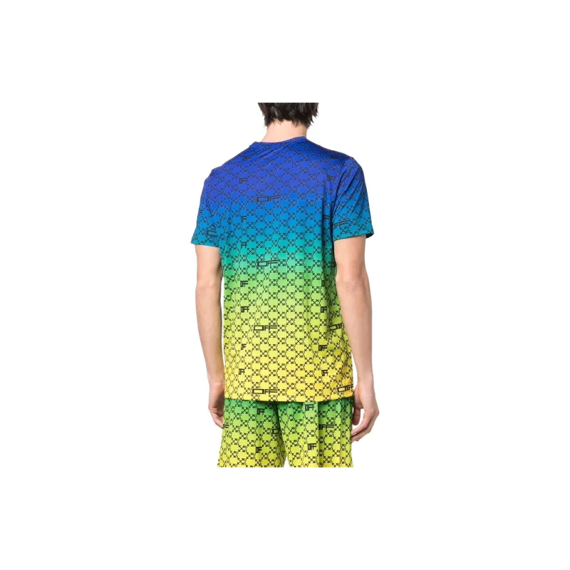 OFF WHITE Iridescent All Over Arrows Monogram T Shirt-3