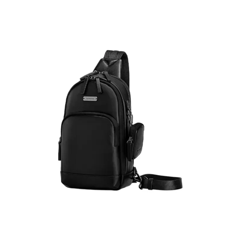 SAMSONITE Cow Leather Sling Bags Crossbody Bags Women's Black-1