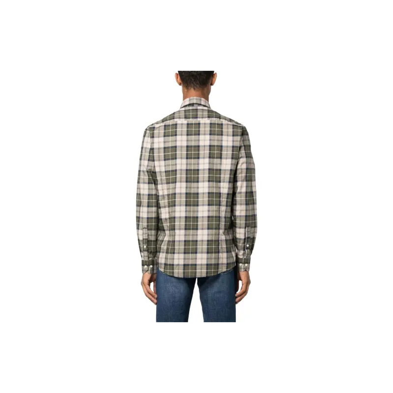 BARBOUR Checked Collared Long Sleeve Shirt-2