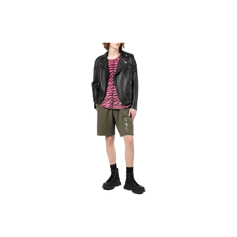 MOSCHINO Sports Shorts Men Army Green-1