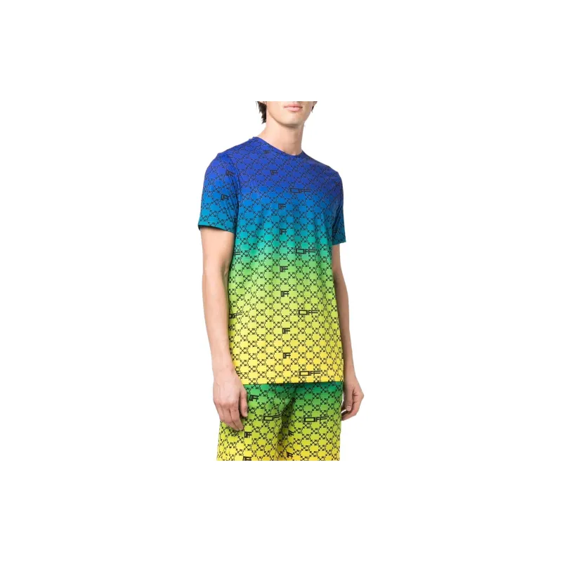 OFF WHITE Iridescent All Over Arrows Monogram T Shirt-2