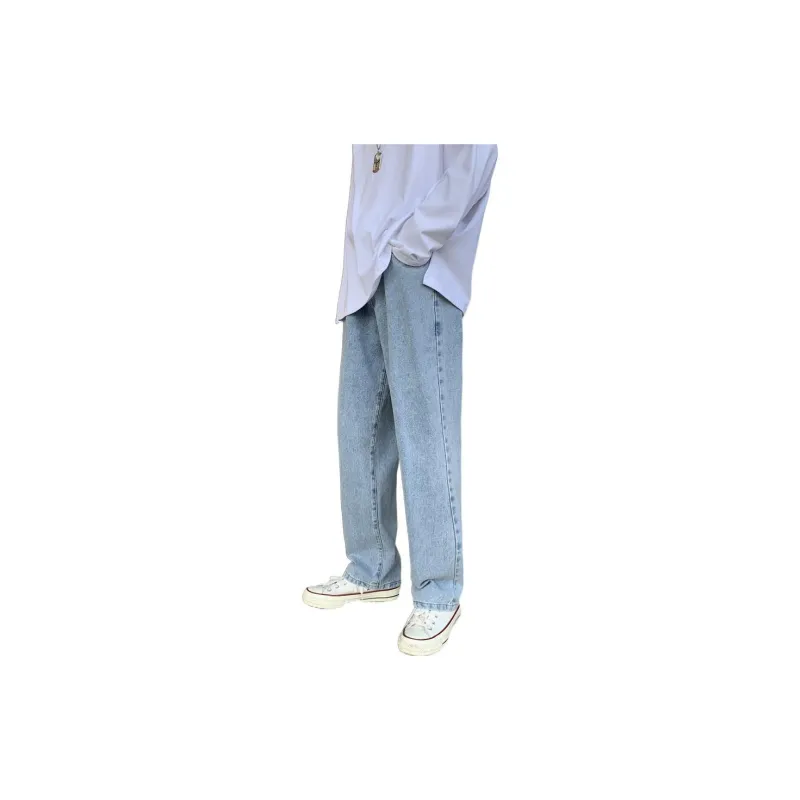FAIRWHALE Thin Jeans Unisex Denim Blue-4