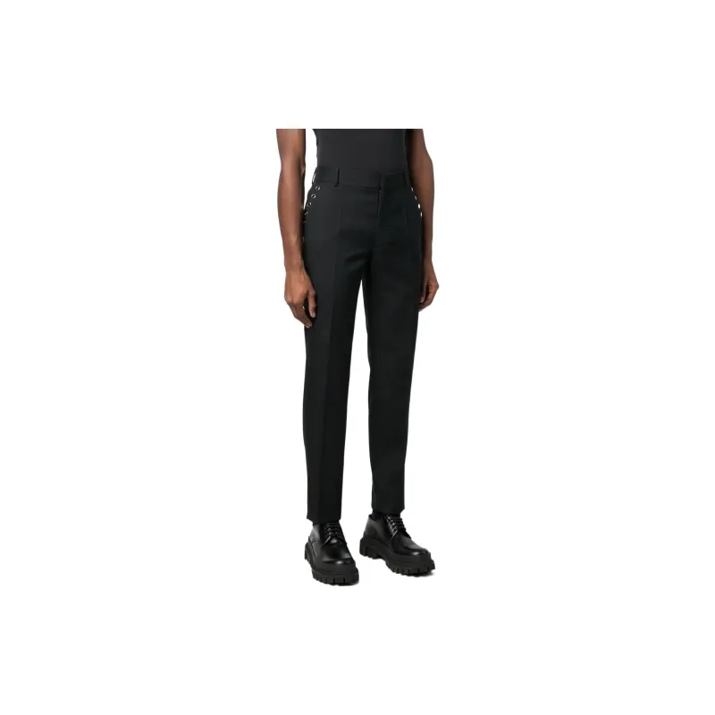 Alexander McQueen Eyelet Detailed Cropped Tailored Trousers-3