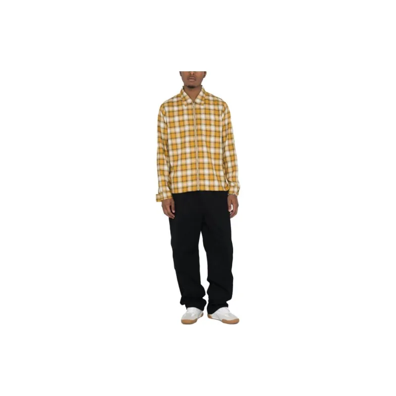 Stussy Eddie Plaid Zip Shirt - POIZON