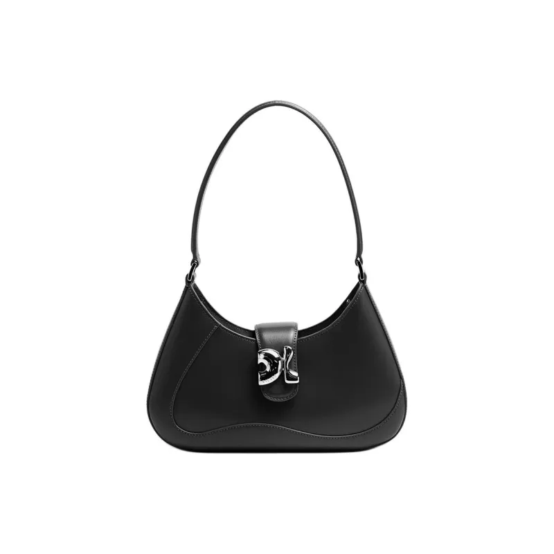DILAKS Cow Leather Handbag, Shoulder Bag Women's Milkshake White/Chocolate/Black-10