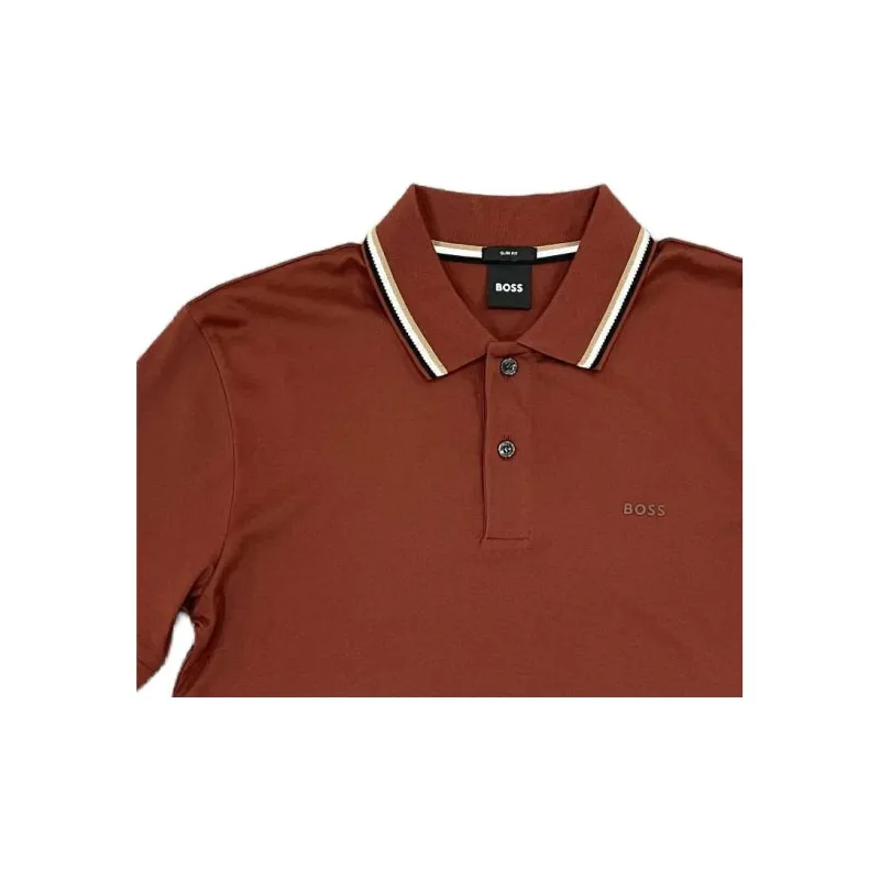 HUGO BOSS Polo Shirt Men's Dark Coffee-1
