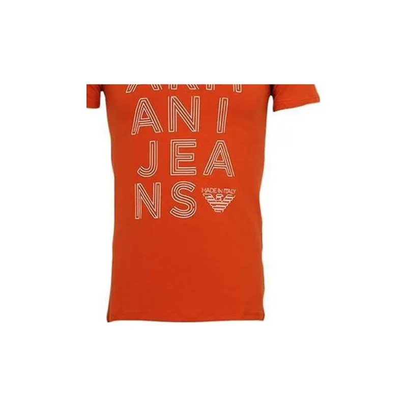 ARMANI JEANS T Shirts Men Red-3