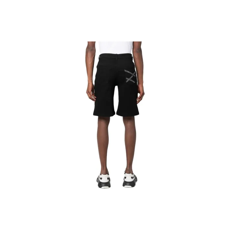 VERSACE JEANS COUTURE Denim Shorts Men Black-2