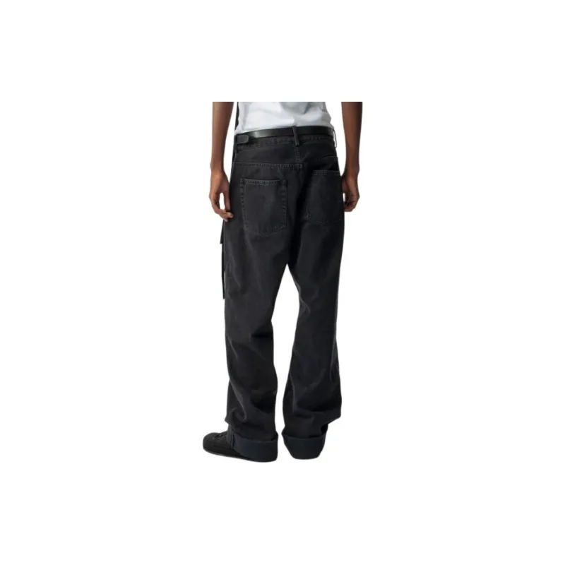 Ann Demeulemeester Straight Leg Strap Detailed Jeans-4