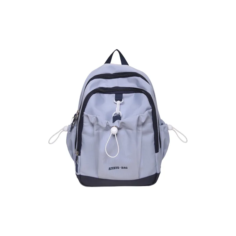 Cwatcun Nylon Backpack Unisex Pink/Blue/Black/Beige/Green-8