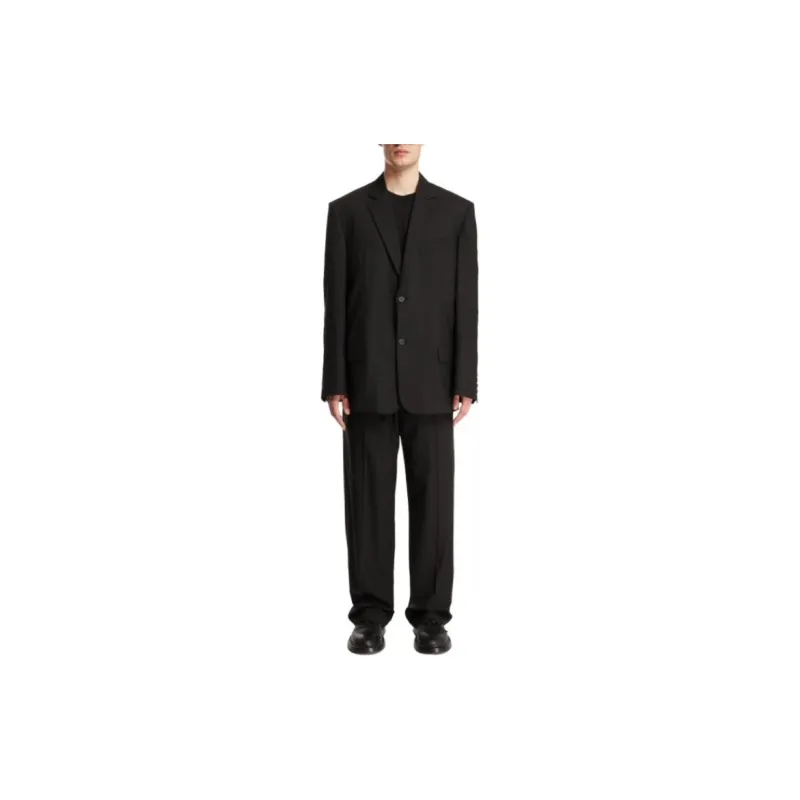 Balenciaga Logo Patch Single Breasted Blazer-2