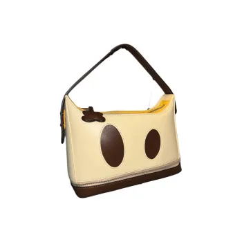 DANGEROUSPEOPLE Polyurethane Handbag Regular Women's Silver/Light Yellow