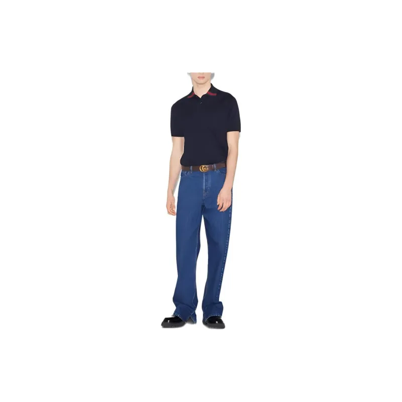 GUCCI Stripe Detailed Polo Shirt-1