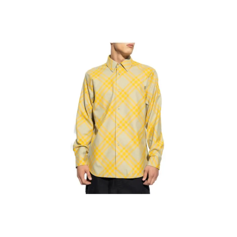 Burberry Check plaid Cotton Shirt-1