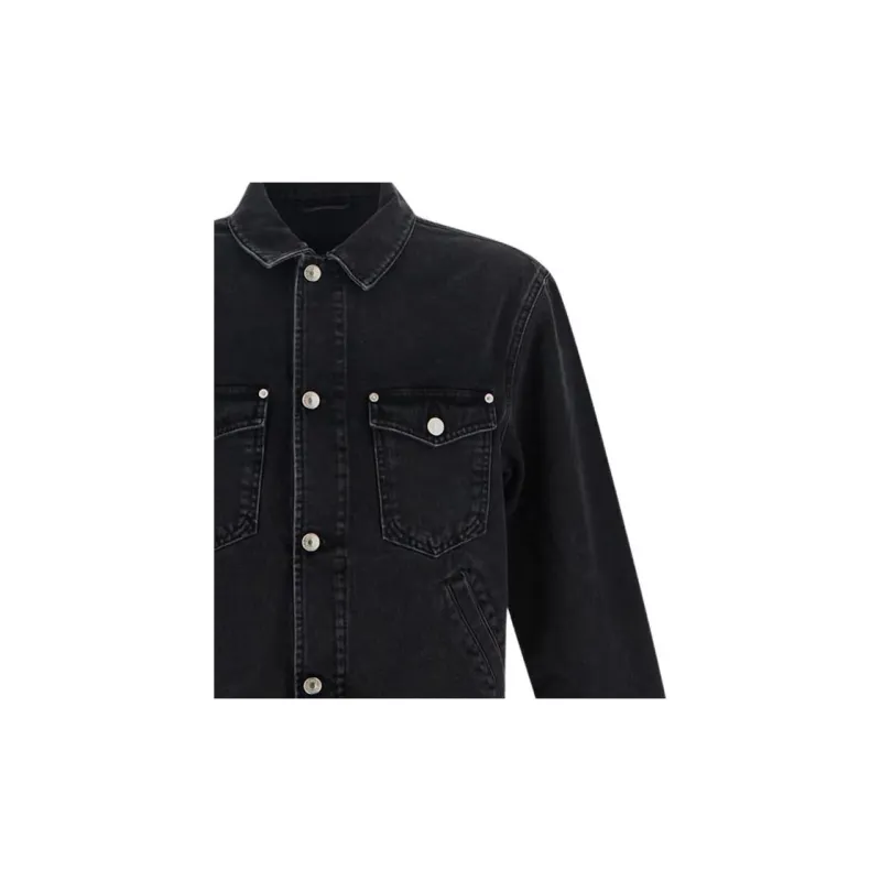 KENZO Denim Jackets Men Black-4