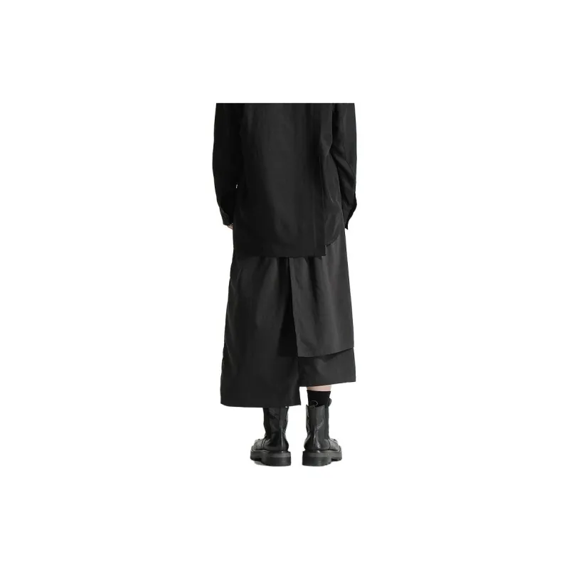 HUANXIANGZHE Skirts Unisex Black-2