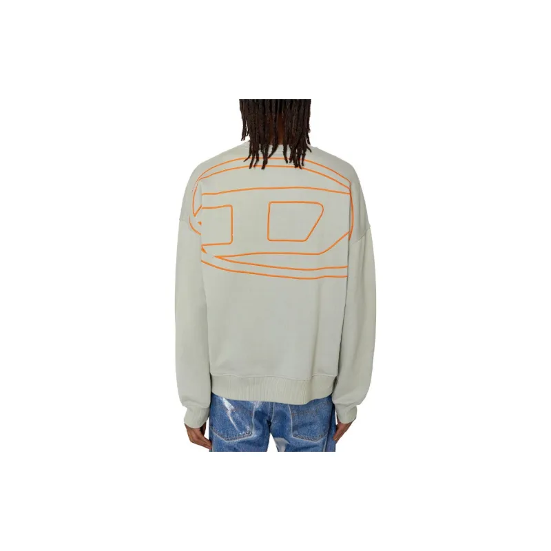DIESEL Sweatshirts Men Gray Green-3