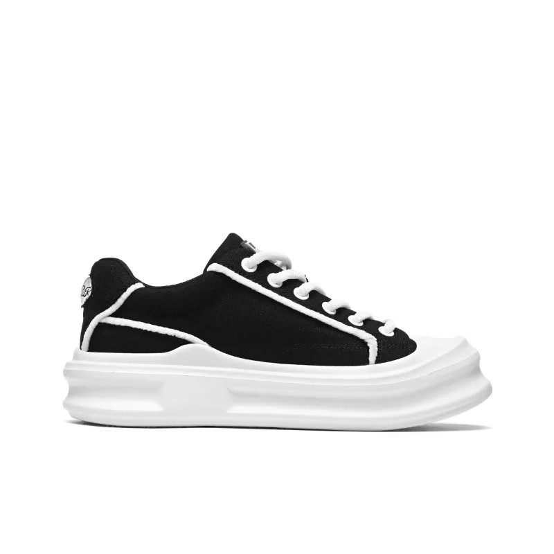 OSHRT Low Top Canvas Shoes Men's Black White-1