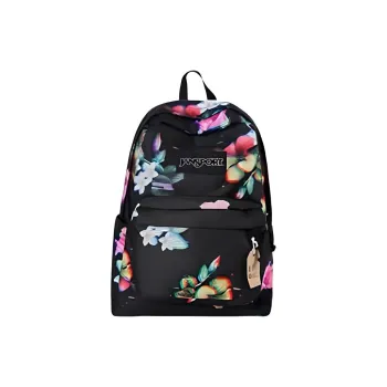 JanSport Polyester Backpack Medium Size Women's Coral Flower