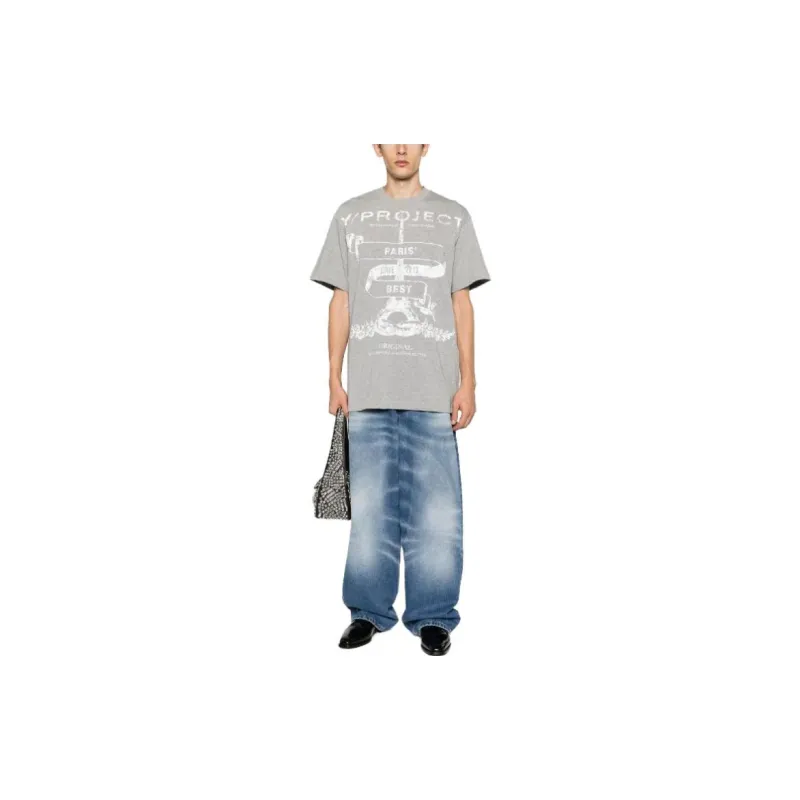 Y/Project T Shirts Unisex Gray-1