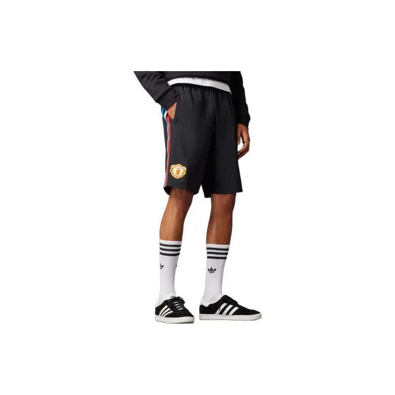 Adidas x Stone Roses Manchester United Soccer Bottoms Men's Black-4